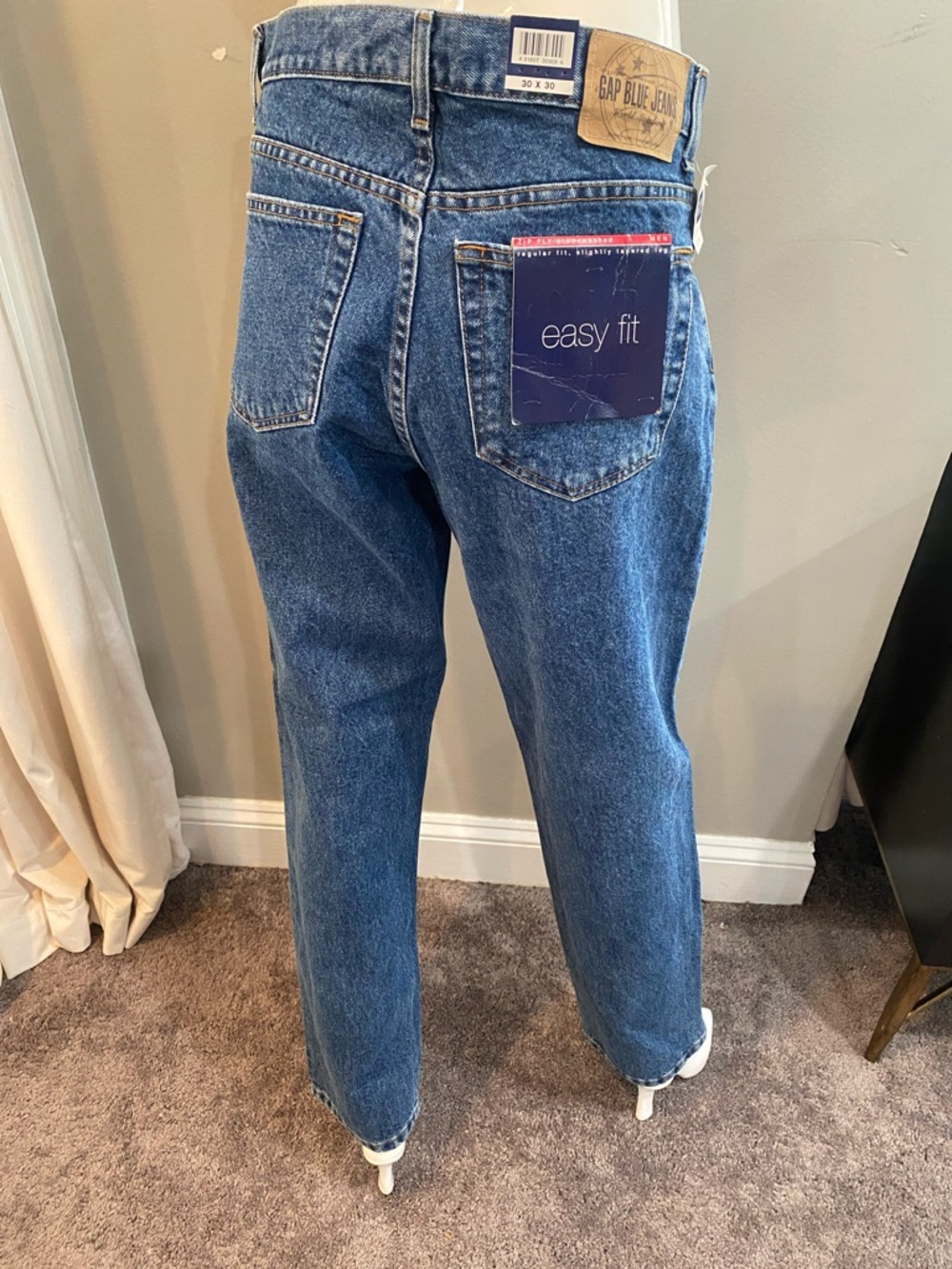 GAP 90’s Easy Fit Dad / Mom Jeans Stonewashed Denim Med Blue NWT 30x30